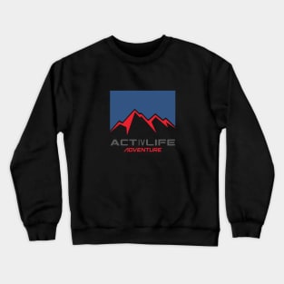 Activlife Adventure With Red Mountains and Blue Sky Crewneck Sweatshirt